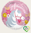 Ballon Paard Gefeliciteerd Roze Eco