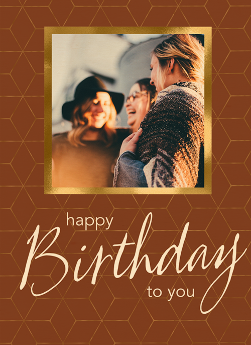 Verjaardag kaart foto stijlvol happy birthday to you