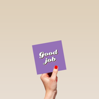 Good job in paars