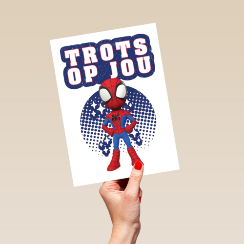 Complimentkaart Spiderman trots op jou