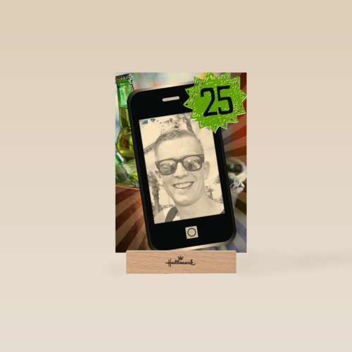 fotokaart telefoon 25 jaar geworden