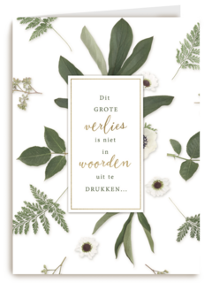 botanical kaart dit grote verlies is niet in woorden uit de drukken
