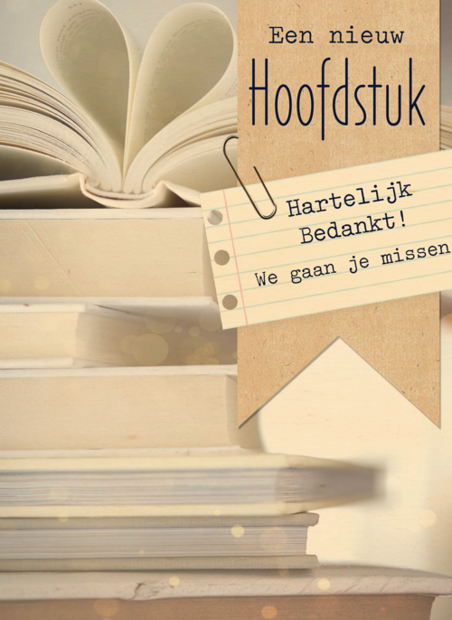 Houten Kaart Afscheid | Houten Kaart Hallmark | Afscheid | Hartelijk Bedankt We Gaan Je Missen
