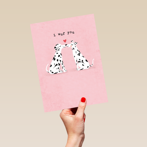 Valentijnskaart Grappig I wuf you