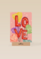 Liefde kaart Love ballonletters