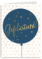 Verjaardagskaart man hip Ballon met gefeliciteerd