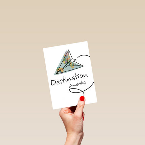 reizen kaart met een papiere vlieger destination