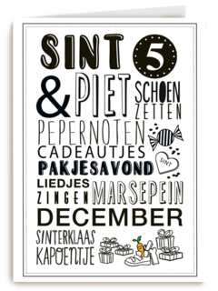 Sinterklaaskaart 5 december