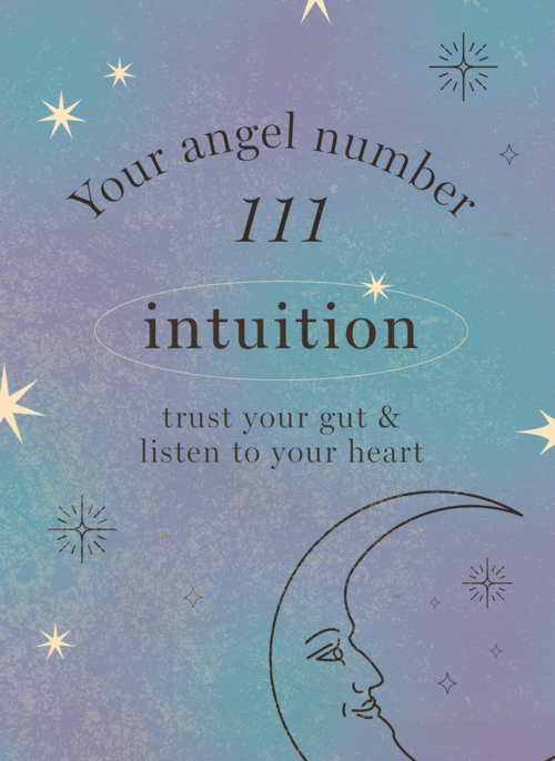 Houten Kaart | Angel Numbers 111 Intuition Stijlvol