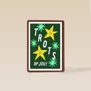 Compliment kaart trots op jou met sterren