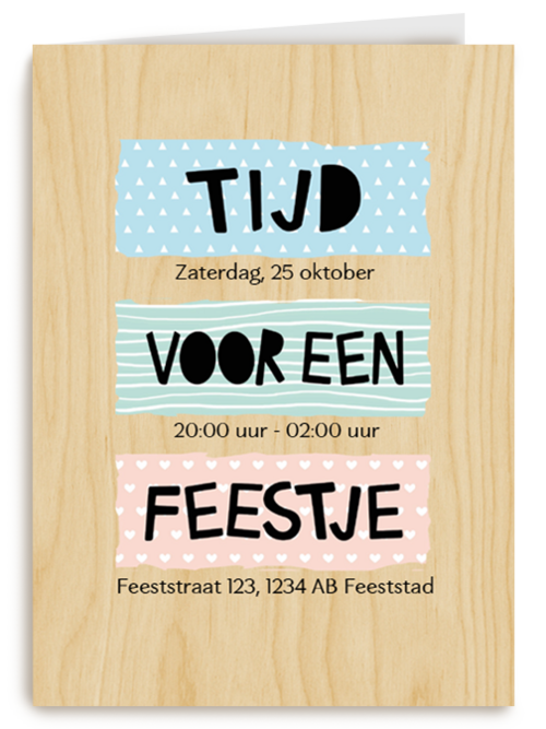 uitnodiging voor een feestje