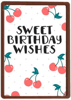 Verjaardagskaart tiener meisje Sweet birthday wishes kersen