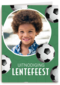 Uitnodiging Lentefeest voetbal fotokaart