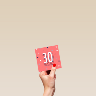 verjaardag kaart stijlvol leeftijd 30