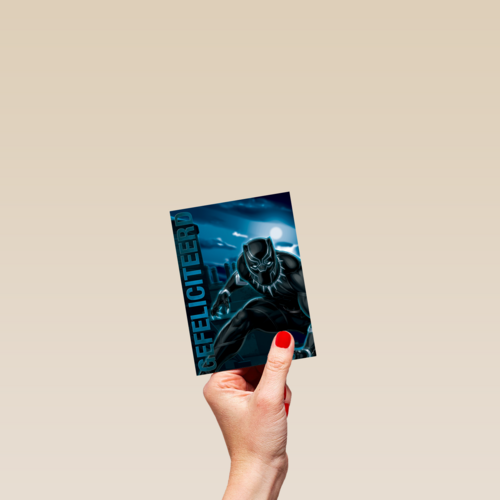 Black Panther kaart gefeliciteerd