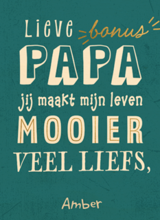 vaderdag kaart lieve bonus papa