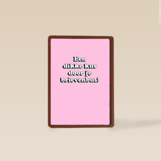 Zomaar kaart een dikke kus door de brievenbus