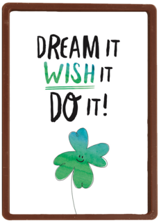 groen klavertje vier met quote