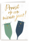 nieuwjaarskaart zakelijk proost op een nieuw jaar