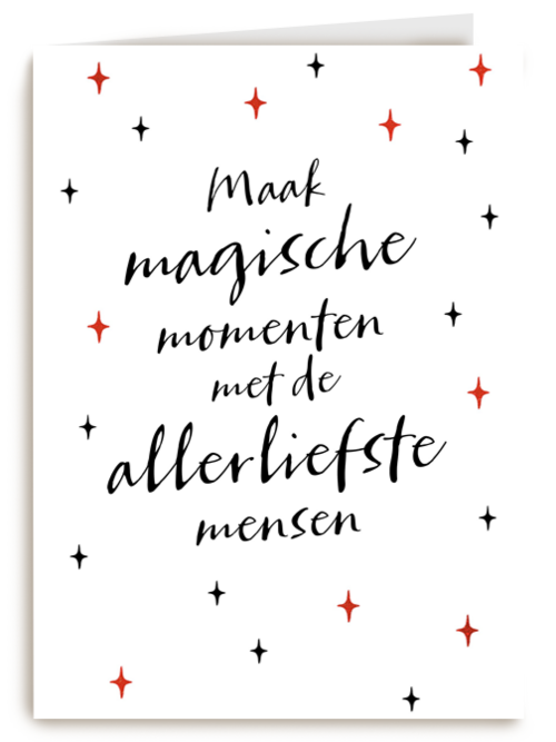 Kerstkaart Maak magische momenten met de allerliefste mensen