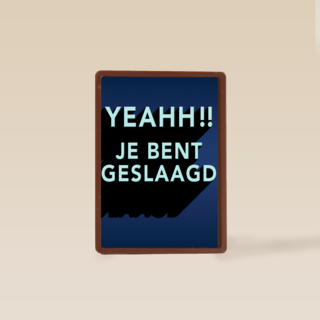 geslaagd kaart yeahh je bent geslaagd