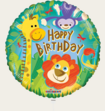 Ballon Happy Birthday Jungle Dieren Multi
