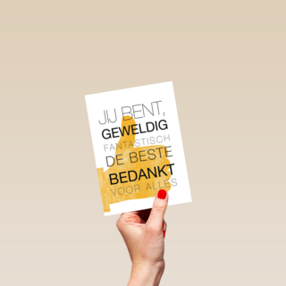 jij bent geweldig fantastisch de beste bedankt voor alles