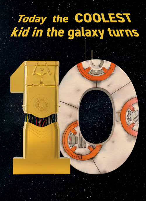 Star Wars verjaardagskaart 10 jaar