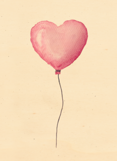 Ballon met hart zonder tekst
