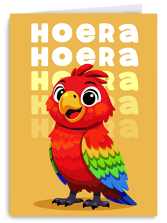 Verjaardag Hoera Papegaai