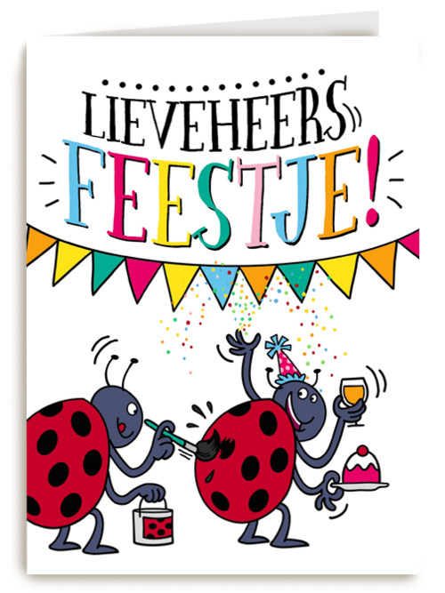 verjaardagskaart lieveheersfeestje