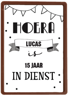 zwart wit kaart hoera jij bent in dienst