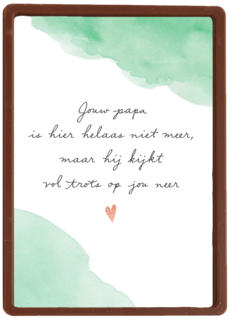vaderdag kaart herinnering jouw papa kijkt trots op je neer