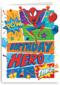 spiderman kaart birthday hero