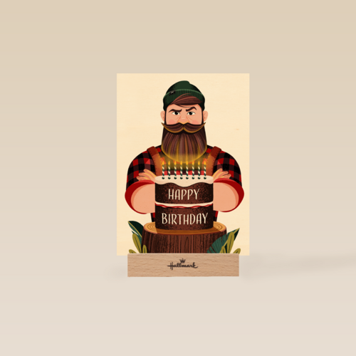 verjaardag kaart folio happy birthday man met baard