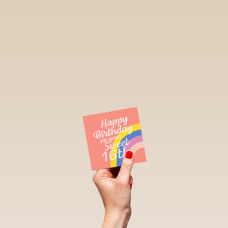 happy birthday 16 met deze regenboog
