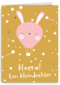 Hoera een kleindochter Roze konijn ballon