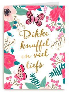 zomaar kaart dikke knuffel en veel liefs