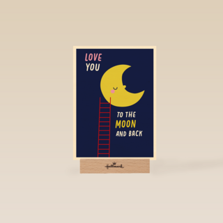 Liefdeskaart love you to the moon and back