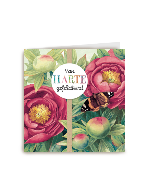 Verjaardagskaart Hallmark | Marjolein Bastin Van Harte Gefeliciteerd Bloemen Vlinder