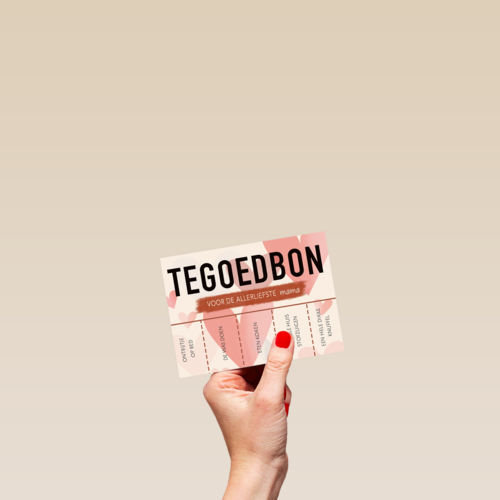 moederdagkaart met tegoedbonnen