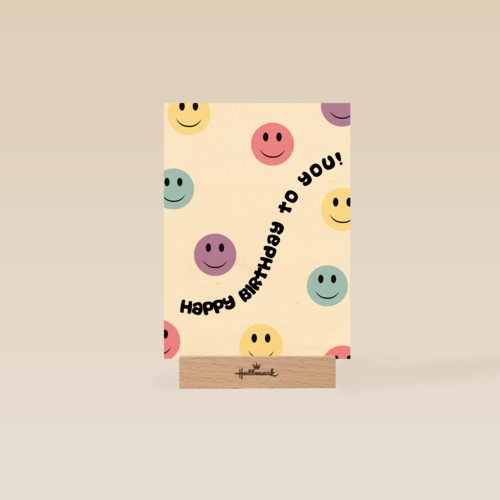 verjaardag kaart hip smilies happy birthday to you