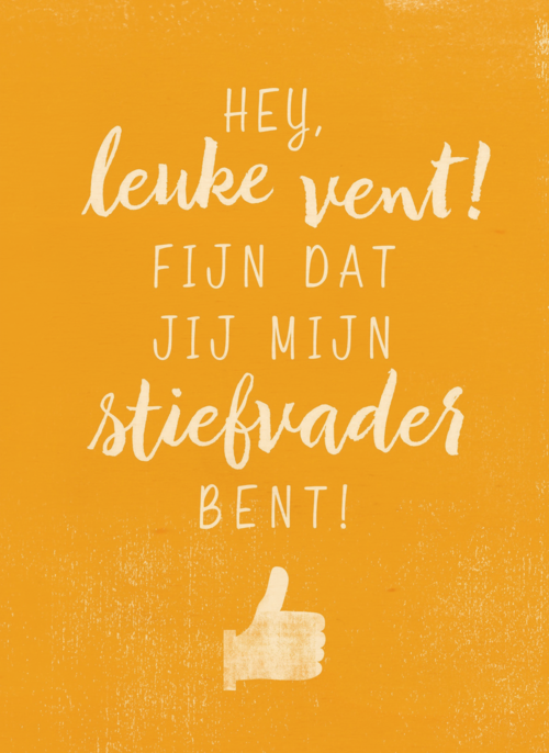 Houten Kaart Vaderdag | Hallmark | Houten Kaart Hallmark | Vaderdag | Leuke Vent Fijn Dat Jij Mijn Stiefvader Bent Kaart