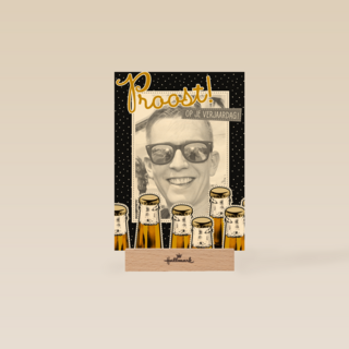 Proost met zeven bierflesjes