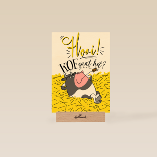 vriendschapskaart hooi koe gaat het