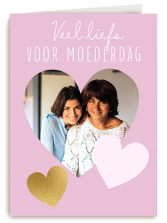 moederdag fotokaart veel liefs voor moederdag