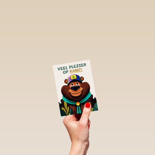 Beer op kamp Folio