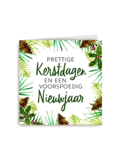bladeren en dennenappels