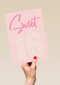 Verjaardagskaart Sweet 16 roze bloemen