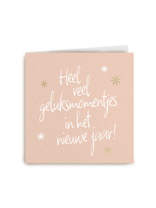 nieuwjaarskaart hip heel veel geluksmomentjes in het nieuwe jaar